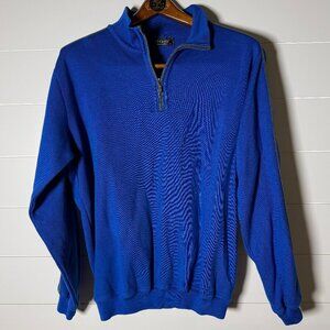 St. Croix Quarter Zip Royal Blue Size Large